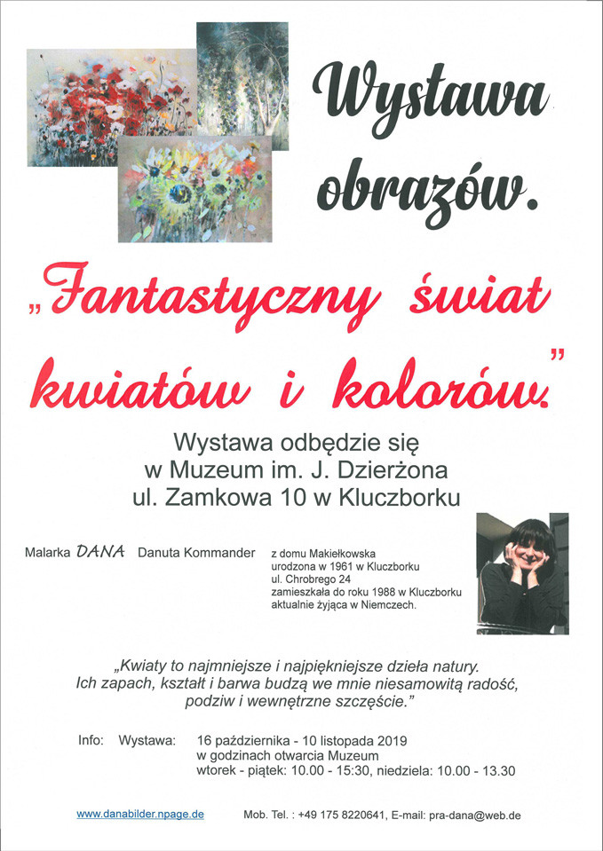 Fantastyczny świat kwiatów i kolorów - plakat wystawy